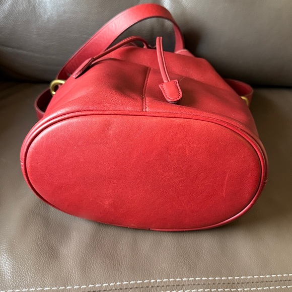 Vintage Coach Red Thompson Drawstring Bag 4151 Bucket Bag - Picture 6 of 16